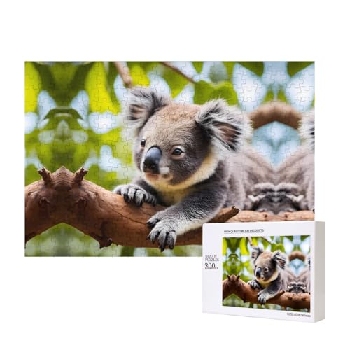 A Little Koala Puzzles 300 Teile für Puzzle, Holzpuzzle für Familie, Freunde, Heimdekoration, Wandkunst, 15,7 x 27,9 cm von PHAYAH