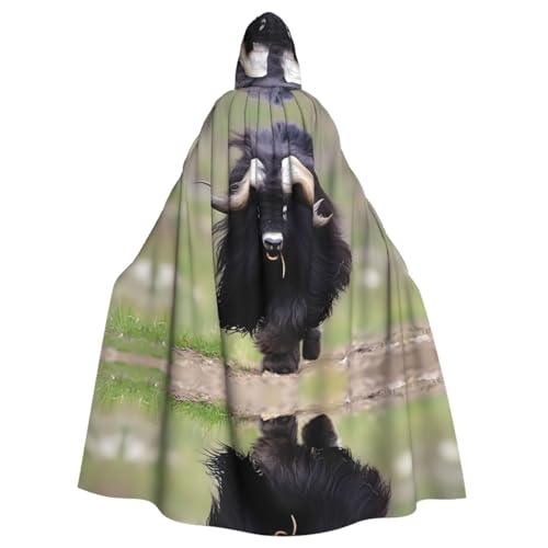 Big Yak Gemusterter Kapuzenponcho Unisex Kapuzenponcho für Cosplay, Halloween, Kostümparty Big Yak Gemusterter Kapuzenponcho Unisex Kapuzenponcho für Cosplay, Halloween, Kostümparty von PHAYAH