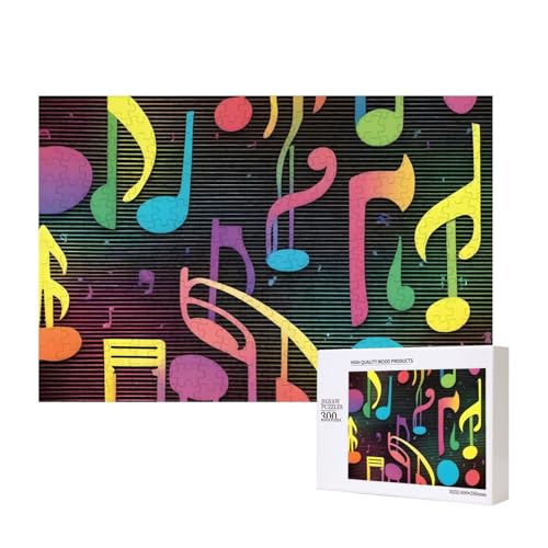 Buntes Musicn Otat Puzzle, 300 Teile für Puzzle, Holzpuzzle für Familie, Freunde, Heimdekoration, Wandkunst, 300 Teile von PHAYAH