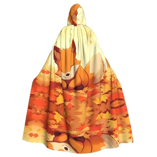 Cartoon Fox Gemusterter Kapuzenponcho Unisex Kapuzenponcho für Cosplay Halloween Kostüm Party Cartoon Fox Gemusterter Kapuzenponcho Unisex Kapuzenponcho für Cosplay Halloween Kostüm Party von PHAYAH