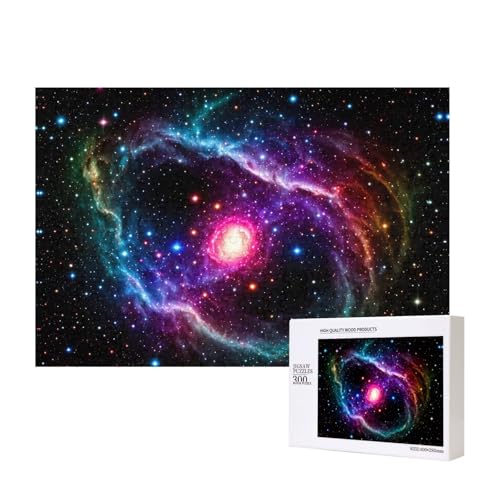 Cosmic Galaxy Puzzles 300 Teile für Puzzle, Holzpuzzle für Familie, Freunde, Heimdekoration, Wandkunst, 39,9 x 27,9 cm von PHAYAH