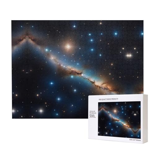 Distant Stars Puzzles 500 Teile für Puzzle, Holzpuzzle für Familie, Freunde, Heimdekoration, Wandkunst, 500 x 38 cm von PHAYAH