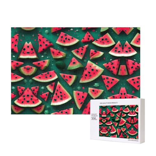 Dream Wassermelonen-Puzzle, 300 Teile für Puzzle, Holzpuzzle für Familie, Freunde, Heimdekoration, Wandkunst, 15,7 x 27,9 cm von PHAYAH