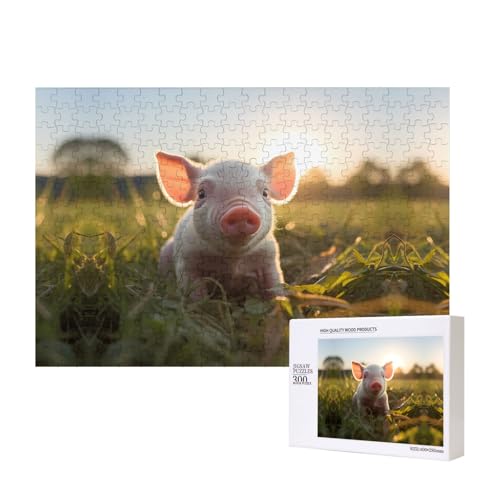 Duftende Schwein-Puzzle, 300 Teile für Puzzle, Holzpuzzle für Familie, Freunde, Heimdekoration, Wandkunst, 39,9 x 27,9 cm von PHAYAH