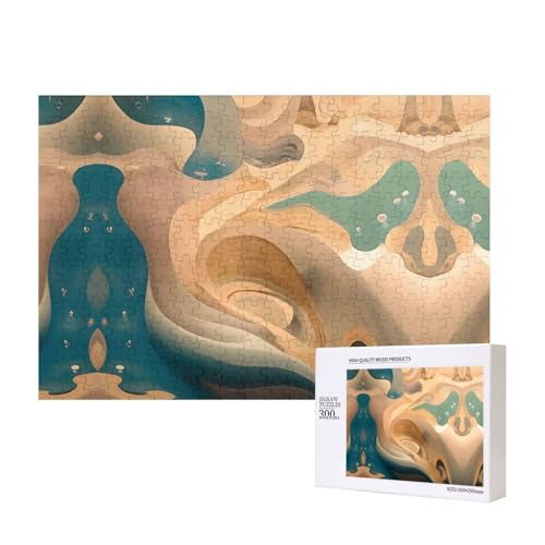 Dunhuang Mystery Puzzles 300 Teile für Puzzle, Holzpuzzle für Familie, Freunde, Heimdekoration, Wandkunst, 15,7 x 27,9 cm von PHAYAH