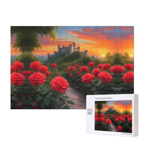 Ein schönes Schloss-Puzzle, 300 Teile für Puzzle, Holzpuzzle für Familie, Freunde, Heimdekoration, Wandkunst, 15,7 x 27,9 cm von PHAYAH