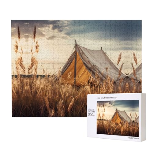 Flysheet Puzzles 500 Teile für Puzzle Holzpuzzle für Familie Freund Home Decor Wandkunst 50,4 x 38,1 cm von PHAYAH