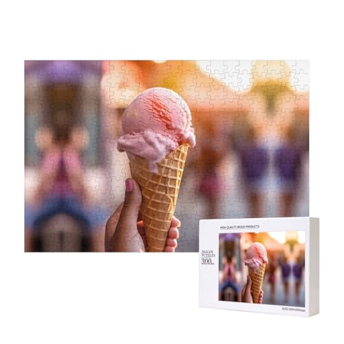 Frozen Yogurt Puzzles 300 Teile für Puzzle Holzpuzzle für Familie Freund Home Decor Wandkunst 39,9 x 27,9 cm von PHAYAH