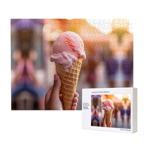 Frozen Yogurt Puzzles 500 Teile für Puzzle Holzpuzzle für Familie Freund Home Decor Wandkunst 50,4 x 38,1 cm von PHAYAH