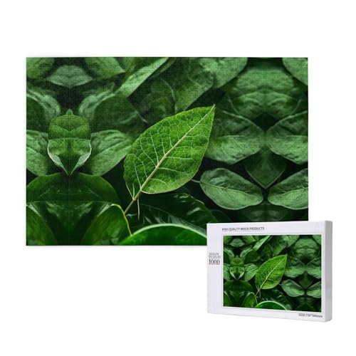 Green Nature Puzzles 1000 Teile für Puzzle, Holzpuzzle für Familie, Freunde, Heimdekoration, Wandkunst, 29,5 x 50 cm von PHAYAH