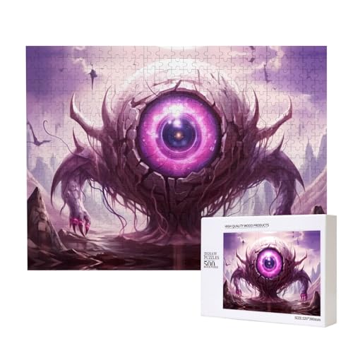 Mysterious Giant Eye Puzzles 500 Teile für Puzzle Holzpuzzle für Familie Freund Home Decor Wandkunst 20,4 x 38,1 cm von PHAYAH