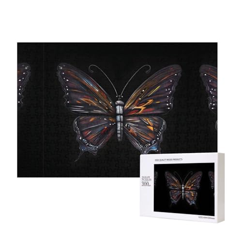 Mystery Butterfly Puzzles 300 Teile für Puzzle, Holzpuzzle für Familie, Freunde, Heimdekoration, Wandkunst, 15,7 x 27,9 cm von PHAYAH