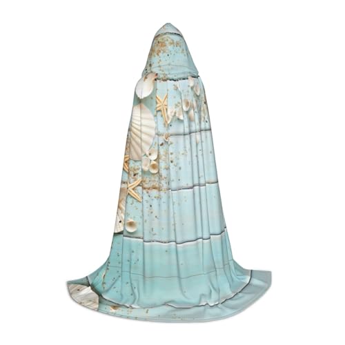 PHAYAH Beach Shell Sea Collection Vintage Boho Muster Erwachsene Kapuzenumhang für Maskerade Cosplay Halloween Hexenumhang Weihnachten Party Robe M PHAYAH Beach Shell Sea Collection Vintage Boho Muster Erwachsene Kapuzenumhang für Maskerade Cosplay Halloween Hexenumhang Weihnachten Party Robe M von PHAYAH