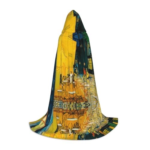 PHAYAH Cafe Terrace At Night Pattern Halloween Adult Hooded Robe Cape, Women'S Mens Halloween Dress Up Party Cosplay Costumes M PHAYAH Cafe Terrace At Night Pattern Halloween Adult Hooded Robe Cape, Women'S Mens Halloween Dress Up Party Cosplay Costumes M von PHAYAH