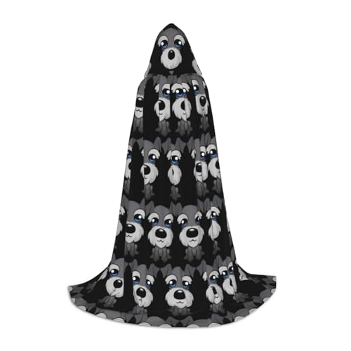 PHAYAH Entzückender Kapuzenponcho mit Schnauzer-Muster, Unisex, Weihnachts-Kapuzenpullover für Cosplay, Halloween, Kostümparty, Maskerade, Größe L PHAYAH Entzückender Kapuzenponcho mit Schnauzer-Muster, Unisex, Weihnachts-Kapuzenpullover für Cosplay, Halloween, Kostümparty, Maskerade, Größe L von PHAYAH
