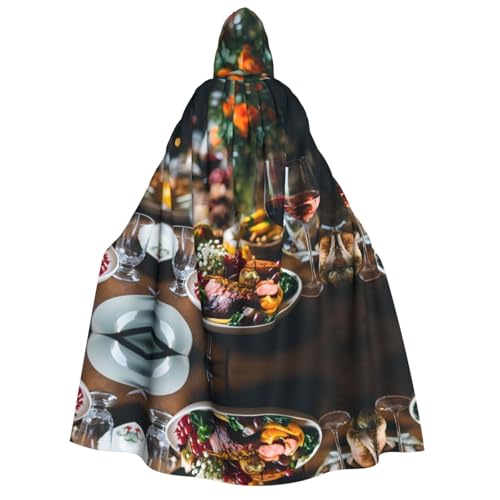 PHAYAH Hearty Meal Halloween Erwachsene Kapuzenumhang Kapuzenmantel Damen Herren Halloween Dress Up Party Cosplay Kostüme von PHAYAH