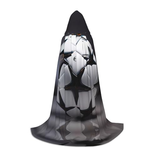 PHAYAH Kapuzenponcho mit Fußballmuster, Unisex, Weihnachts-Kapuzenpullover für Cosplay, Halloween, Kostüm, Party, Maskerade, Größe L PHAYAH Kapuzenponcho mit Fußballmuster, Unisex, Weihnachts-Kapuzenpullover für Cosplay, Halloween, Kostüm, Party, Maskerade, Größe L von PHAYAH