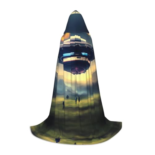 PHAYAH Kapuzenponcho mit Luftschiff-Landungsmuster, Unisex, Weihnachts-Kapuzenpullover für Cosplay, Halloween, Kostüm, Party, Maskerade, Größe L PHAYAH Kapuzenponcho mit Luftschiff-Landungsmuster, Unisex, Weihnachts-Kapuzenpullover für Cosplay, Halloween, Kostüm, Party, Maskerade, Größe L von PHAYAH