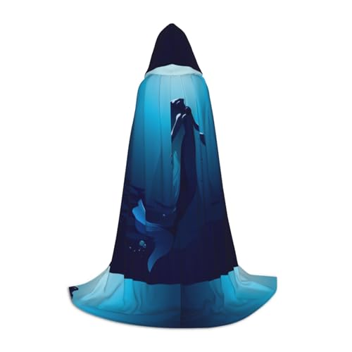 PHAYAH Kapuzenponcho mit Meerjungfrauen-Muster, Unisex, Weihnachts-Kapuzenpullover für Cosplay, Halloween, Kostüm, Party, Maskerade, Größe L PHAYAH Kapuzenponcho mit Meerjungfrauen-Muster, Unisex, Weihnachts-Kapuzenpullover für Cosplay, Halloween, Kostüm, Party, Maskerade, Größe L von PHAYAH