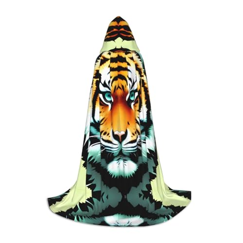 PHAYAH Kapuzenponcho mit kleinem Tigerkopf, Unisex, Weihnachts-Kapuzenpullover für Cosplay, Halloween, Kostüm, Party, Maskerade, Größe S PHAYAH Kapuzenponcho mit kleinem Tigerkopf, Unisex, Weihnachts-Kapuzenpullover für Cosplay, Halloween, Kostüm, Party, Maskerade, Größe S von PHAYAH