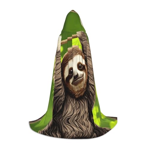 PHAYAH Kapuzenponcho mit niedlichem Faultier-Muster, Unisex, Weihnachts-Kapuzenpullover für Cosplay, Halloween, Kostüm, Party, Maskerade, Größe S PHAYAH Kapuzenponcho mit niedlichem Faultier-Muster, Unisex, Weihnachts-Kapuzenpullover für Cosplay, Halloween, Kostüm, Party, Maskerade, Größe S von PHAYAH