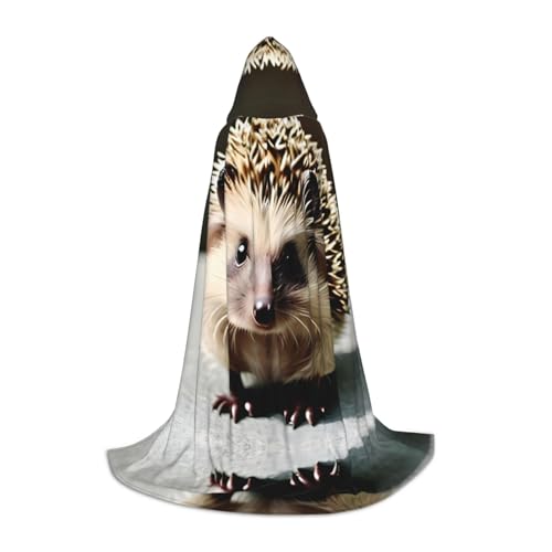 PHAYAH Kapuzenponcho mit niedlichem Igel-Muster, Unisex, Weihnachts-Kapuzenpullover für Cosplay, Halloween, Kostüm, Party, Maskerade, Größe S PHAYAH Kapuzenponcho mit niedlichem Igel-Muster, Unisex, Weihnachts-Kapuzenpullover für Cosplay, Halloween, Kostüm, Party, Maskerade, Größe S von PHAYAH