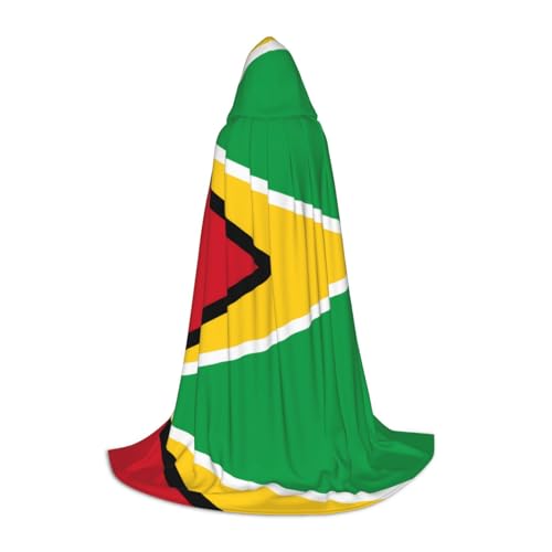 PHAYAH Kapuzenumhang mit Flagge von Guyana, Hexe, Halloween-Kostüme für Cosplay, Maskerade, Damen und Herren, Robe, Größe S PHAYAH Kapuzenumhang mit Flagge von Guyana, Hexe, Halloween-Kostüme für Cosplay, Maskerade, Damen und Herren, Robe, Größe S von PHAYAH
