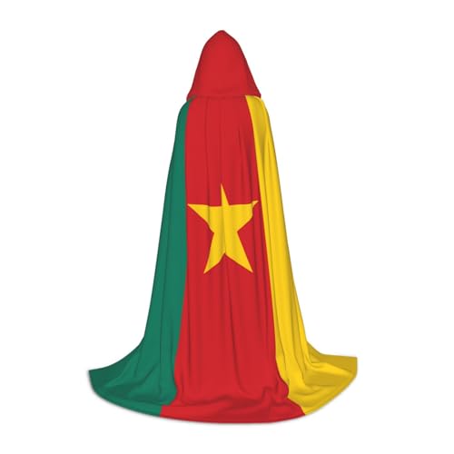 PHAYAH Kapuzenumhang mit Flagge von Kamerun, für Erwachsene, Maskerade, Cosplay, Halloween, Hexenumhang, Weihnachten, Party, Robe, Größe M PHAYAH Kapuzenumhang mit Flagge von Kamerun, für Erwachsene, Maskerade, Cosplay, Halloween, Hexenumhang, Weihnachten, Party, Robe, Größe M von PHAYAH