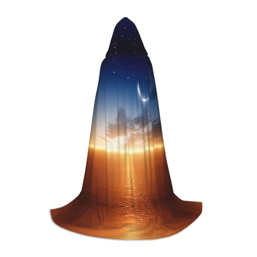 PHAYAH Kapuzenumhang mit Himmel mit Mondmuster für Erwachsene, Maskerade, Cosplay, Halloween, Hexenumhang, Weihnachten, Party, Robe, Größe S PHAYAH Kapuzenumhang mit Himmel mit Mondmuster für Erwachsene, Maskerade, Cosplay, Halloween, Hexenumhang, Weihnachten, Party, Robe, Größe S von PHAYAH