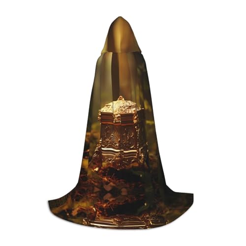 PHAYAH Kapuzenumhang mit Spieluhr im Wald, Hexe, Halloween-Kostüme für Cosplay, Kostüm, Maskerade, für Damen und Herren, Größe L PHAYAH Kapuzenumhang mit Spieluhr im Wald, Hexe, Halloween-Kostüme für Cosplay, Kostüm, Maskerade, für Damen und Herren, Größe L von PHAYAH