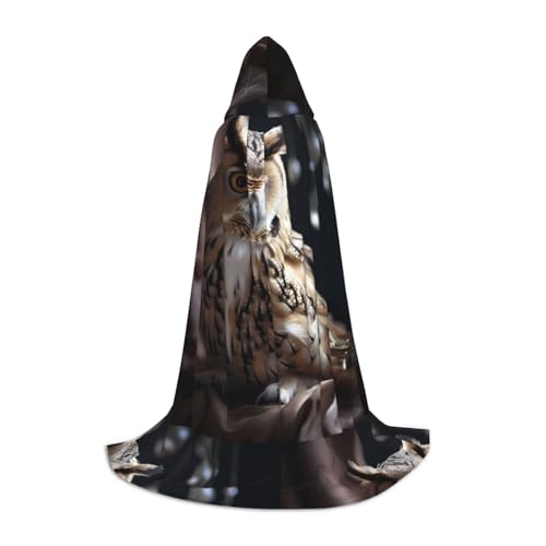 PHAYAH Nette Eule Muster Kapuzenponcho Unisex Weihnachten Hoodie für Cosplay Halloween Kostüm Party Maskerade S PHAYAH Nette Eule Muster Kapuzenponcho Unisex Weihnachten Hoodie für Cosplay Halloween Kostüm Party Maskerade S von PHAYAH