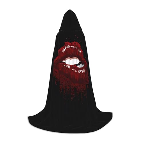PHAYAH Rote Lippen Muster Halloween Hexe Hexerei Kapuzenmantel Umhang Weihnachten Hoodie Cosplay Maskerade Partykleid Geschenk Kostüm S PHAYAH Rote Lippen Muster Halloween Hexe Hexerei Kapuzenmantel Umhang Weihnachten Hoodie Cosplay Maskerade Partykleid Geschenk Kostüm S von PHAYAH