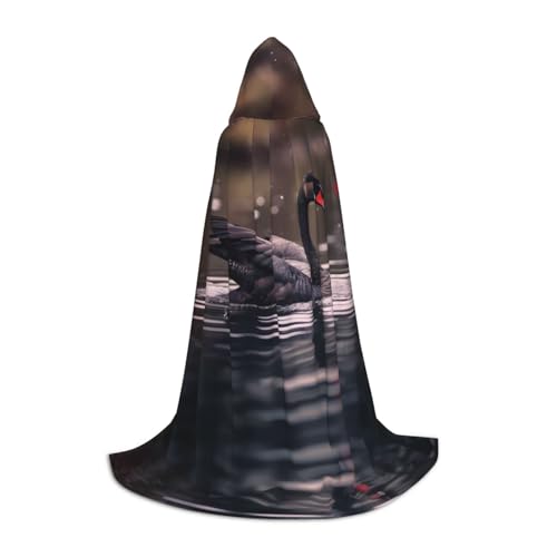 PHAYAH Schwarzer Schwan, Bademuster, Kapuzenumhang, Hexe, Halloween-Kostüme für Cosplay, Kostüm, Maskerade, Damen und Herren, Robe, Größe S PHAYAH Schwarzer Schwan, Bademuster, Kapuzenumhang, Hexe, Halloween-Kostüme für Cosplay, Kostüm, Maskerade, Damen und Herren, Robe, Größe S von PHAYAH