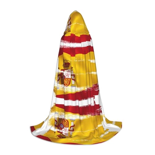 PHAYAH Spanien-Flaggenmuster, Halloween, Hexe, Hexerei, Kapuzenmantel, Umhang, Weihnachts-Kapuzenpullover, Cosplay, Maskerade, Partykleid, Geschenk, Kostüm, Größe S PHAYAH Spanien-Flaggenmuster, Halloween, Hexe, Hexerei, Kapuzenmantel, Umhang, Weihnachts-Kapuzenpullover, Cosplay, Maskerade, Partykleid, Geschenk, Kostüm, Größe S von PHAYAH