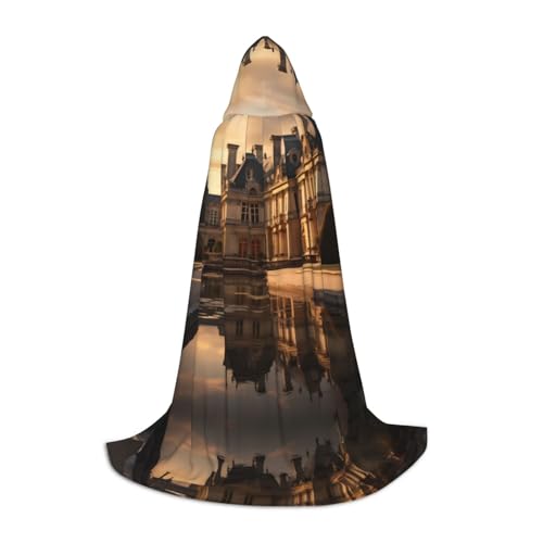 PHAYAH Umhang mit Kapuze im antiken Gebäudekomplex, Hexe, Halloween-Kostüme für Cosplay, Kostüm, Maskerade, für Damen und Herren, Größe L PHAYAH Umhang mit Kapuze im antiken Gebäudekomplex, Hexe, Halloween-Kostüme für Cosplay, Kostüm, Maskerade, für Damen und Herren, Größe L von PHAYAH