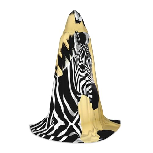 PHAYAH Umhang mit Kapuze mit Zebramuster, Hexe, Halloween-Kostüme für Cosplay, Kostüm, Maskerade, für Damen und Herren, Größe S PHAYAH Umhang mit Kapuze mit Zebramuster, Hexe, Halloween-Kostüme für Cosplay, Kostüm, Maskerade, für Damen und Herren, Größe S von PHAYAH