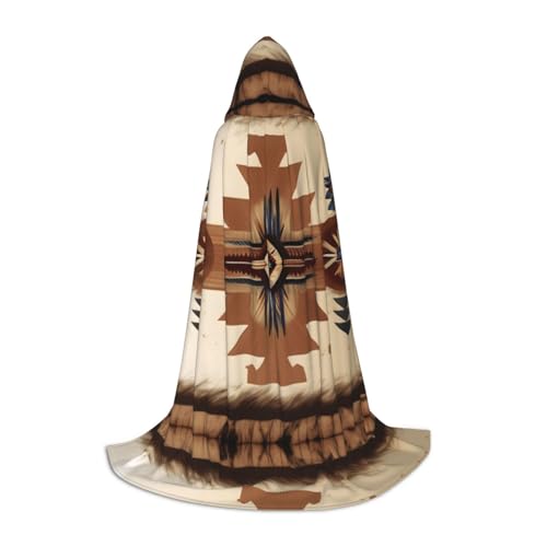 PHAYAH Umhang mit Kapuze und Indianer-Muster, Hexe, Halloween-Kostüme für Cosplay, Kostüm, Maskerade, für Damen und Herren, Größe L PHAYAH Umhang mit Kapuze und Indianer-Muster, Hexe, Halloween-Kostüme für Cosplay, Kostüm, Maskerade, für Damen und Herren, Größe L von PHAYAH