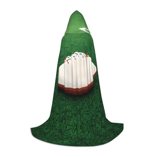 PHAYAH Weißer Rugbyball-Muster, Kapuzenumhang, Hexe, Halloween-Kostüme für Cosplay, Kostüm, Maskerade, für Damen und Herren, Größe L PHAYAH Weißer Rugbyball-Muster, Kapuzenumhang, Hexe, Halloween-Kostüme für Cosplay, Kostüm, Maskerade, für Damen und Herren, Größe L von PHAYAH