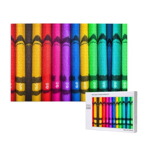Phayah Farbige Buntstifte, Puzzles für Erwachsene, 1000 Teile, Kinderspielzeug, Intelligenzentwicklungsspielzeug, 29,5 x 19,7 cm Phayah Farbige Buntstifte, Puzzles für Erwachsene, 1000 Teile, Kinderspielzeug, Intelligenzentwicklungsspielzeug, 29,5 x 19,7 cm von PHAYAH