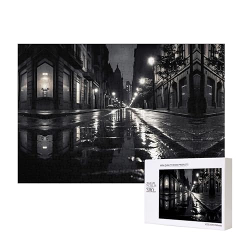 Phayah Puzzle mit Regentag auf der Straße, 300 Teile, Holzpuzzle für Familie, Freunde, Heimdekoration, Wandkunst, 300 Teile Phayah Puzzle mit Regentag auf der Straße, 300 Teile, Holzpuzzle für Familie, Freunde, Heimdekoration, Wandkunst, 300 Teile von PHAYAH