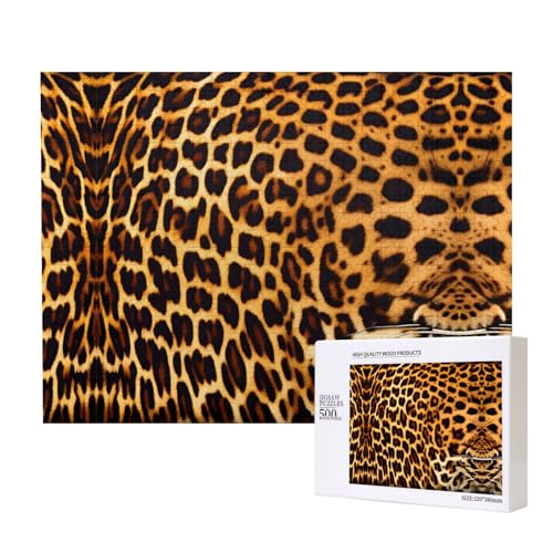 Phayah Puzzle mit Streifen auf Leoparden, für Erwachsene, 500 Teile, Heimdekoration, Geburtstagsparty, für Männer und Frauen, 20,4 x 38,1 cm Phayah Puzzle mit Streifen auf Leoparden, für Erwachsene, 500 Teile, Heimdekoration, Geburtstagsparty, für Männer und Frauen, 20,4 x 38,1 cm von PHAYAH
