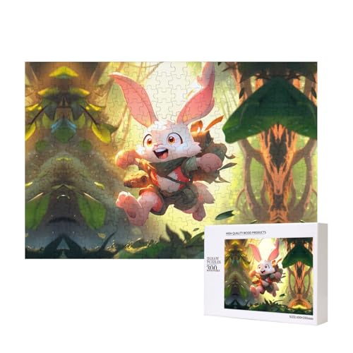 Phayah Roger Kaninchen-Puzzle, 300 Teile, Holzpuzzle für Familie, Freunde, Heimdekoration, Wandkunst, 39 x 27 cm Phayah Roger Kaninchen-Puzzle, 300 Teile, Holzpuzzle für Familie, Freunde, Heimdekoration, Wandkunst, 39 x 27 cm von PHAYAH