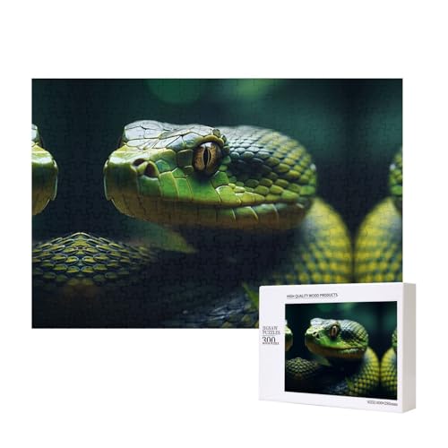 Phayah Schlangen-Puzzle, 300 Teile für Puzzle, Holzpuzzle für Familie, Freunde, Heimdekoration, Wandkunst, 39,9 x 27,9 cm Phayah Schlangen-Puzzle, 300 Teile für Puzzle, Holzpuzzle für Familie, Freunde, Heimdekoration, Wandkunst, 39,9 x 27,9 cm von PHAYAH