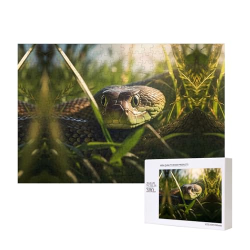 Phayah Schlangen-Puzzle, 300 Teile für Puzzle, Holzpuzzle für Familie, Freunde, Heimdekoration, Wandkunst, 39 x 27 cm Phayah Schlangen-Puzzle, 300 Teile für Puzzle, Holzpuzzle für Familie, Freunde, Heimdekoration, Wandkunst, 39 x 27 cm von PHAYAH