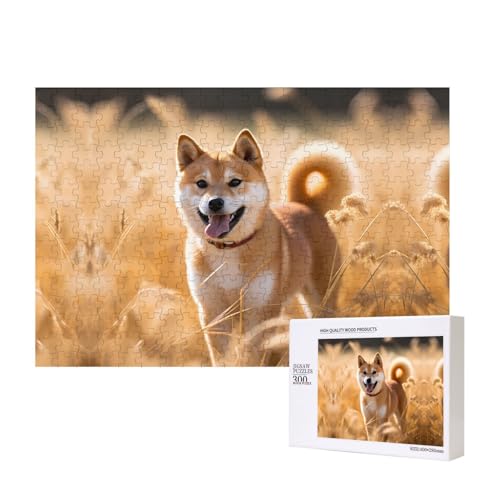 Phayah Shiba Inu Puzzles 300 Teile für Puzzle, Holzpuzzle für Familie und Freunde, Heimdekoration, Wandkunst, 39,9 x 27,9 cm Phayah Shiba Inu Puzzles 300 Teile für Puzzle, Holzpuzzle für Familie und Freunde, Heimdekoration, Wandkunst, 39,9 x 27,9 cm von PHAYAH