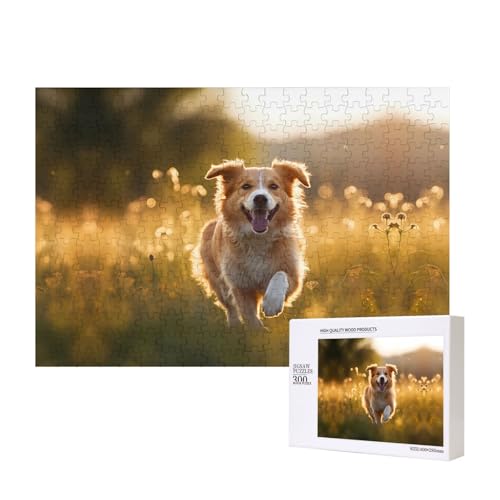 Phayah Stampeding Dog Puzzles 300 Teile für Puzzle, Holzpuzzle für Familie und Freunde, Heimdekoration, Wandkunst, 39,9 x 27,9 cm Phayah Stampeding Dog Puzzles 300 Teile für Puzzle, Holzpuzzle für Familie und Freunde, Heimdekoration, Wandkunst, 39,9 x 27,9 cm von PHAYAH