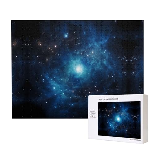 Phayah Sternenhimmel-Blütenblatt-Puzzle, 500 Teile, für Puzzle, Holzpuzzle für Familie, Freunde, Heimdekoration, Wandkunst, 50 x 38 cm Phayah Sternenhimmel-Blütenblatt-Puzzle, 500 Teile, für Puzzle, Holzpuzzle für Familie, Freunde, Heimdekoration, Wandkunst, 50 x 38 cm von PHAYAH