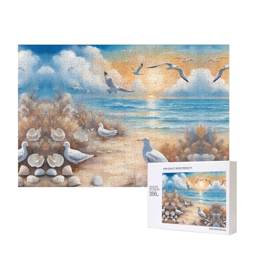 Phayah Viele niedliche Möwen Puzzles 300 Teile für Puzzle, Holzpuzzle für Familie, Freunde, Heimdekoration, Wandkunst, 15,7 x 27,9 cm Phayah Viele niedliche Möwen Puzzles 300 Teile für Puzzle, Holzpuzzle für Familie, Freunde, Heimdekoration, Wandkunst, 15,7 x 27,9 cm von PHAYAH