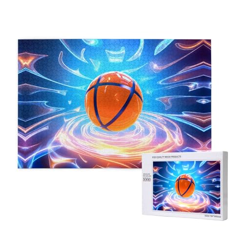 Phayah Wunderschönes Basketball-Puzzle, 1000 Teile für Puzzle, Holzpuzzle für Familie, Freunde, Heimdekoration, Wandkunst, 75 x 50 cm Phayah Wunderschönes Basketball-Puzzle, 1000 Teile für Puzzle, Holzpuzzle für Familie, Freunde, Heimdekoration, Wandkunst, 75 x 50 cm von PHAYAH