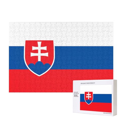 Puzzle Flagge der Slowakei, 300 Teile, Holzpuzzle für Familie, Freunde, Heimdekoration, Wandkunst, 15,7 x 27,9 cm von PHAYAH